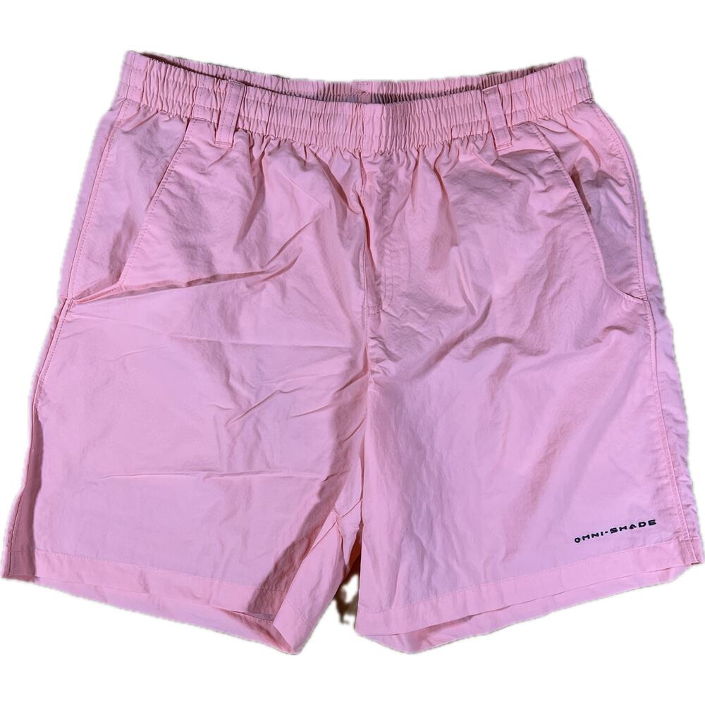 Columbia Omni‎ Shade Pink Nylon Swim Trunk Shorts Bathing Suit Mens Large